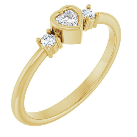 14K Yellow 1/6 CTW Natural Diamond Ring