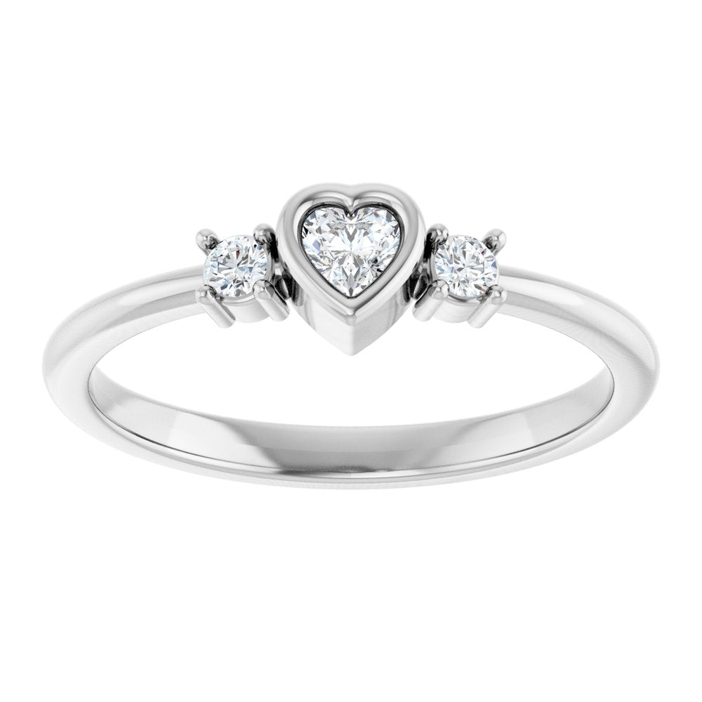 Sterling Silver 1/6 CTW Natural Diamond Ring