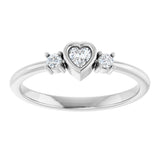 Sterling Silver 1/6 CTW Natural Diamond Ring