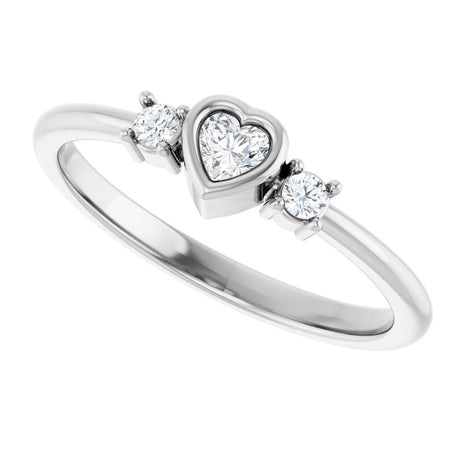 Sterling Silver 1/6 CTW Natural Diamond Ring