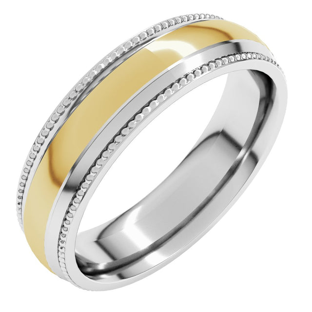 Half Round Milgrain Comfort-Fit Band