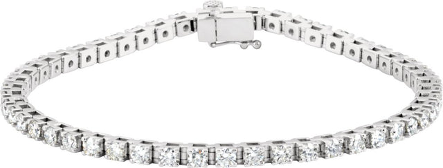 14K White 3 1/2 CTW Lab-Grown Diamond Line 7 1/4" Bracelet