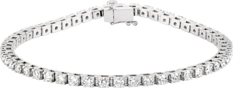 14K White Gold 3 1/2 CTW Lab-Grown Diamond Line 7 1/4" Bracelet