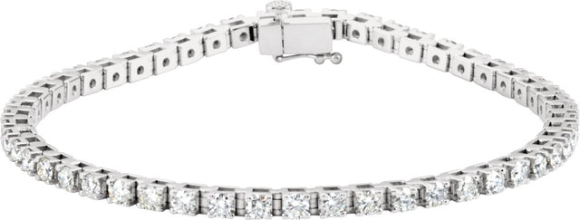 14K White Gold 3 1/2 CTW Lab-Grown Diamond Line 7 1/4" Bracelet