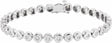 14K White 2 CTW Natural Diamond Bezel-Set Line 7" Bracelet