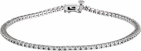 14K White Gold 7/8 CTW Lab-Grown Diamond Line 7 1/4" Bracelet