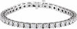 14K White Gold 9 CTW Lab-Grown Diamond Line 7 1/4" Bracelet