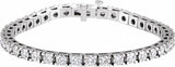 14K White Gold 9 CTW Lab-Grown Diamond Line 7 1/4" Bracelet