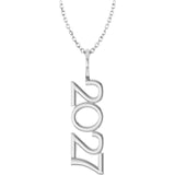 Sterling Silver 2027 Year 16-18" Necklace