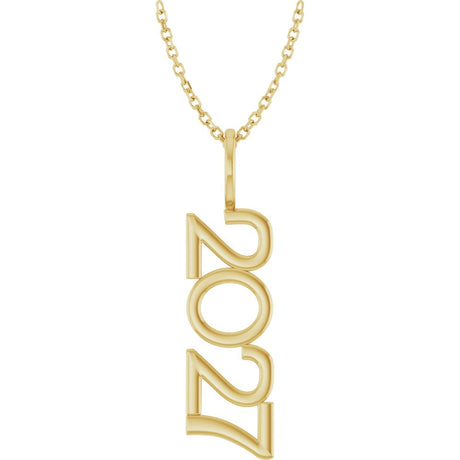 14K Yellow 2027 Year 16-18" Necklace