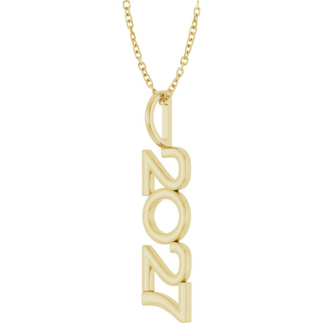 14K Yellow 2027 Year 16-18" Necklace