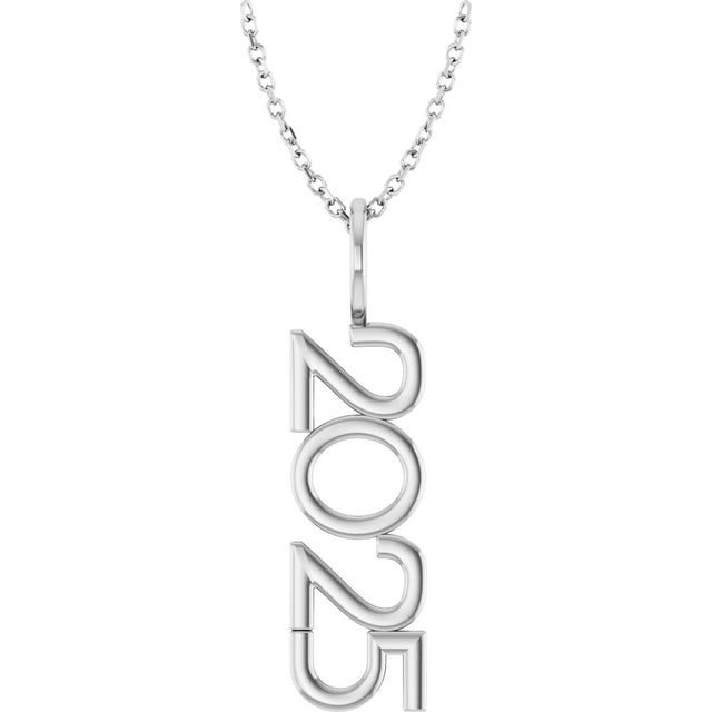 Sterling Silver 2025 Year 16-18" Necklace