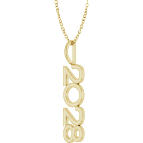 14K Yellow 2028 Year 16-18" Necklace