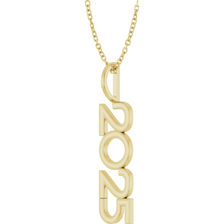 14K Yellow 2025 Year 16-18" Necklace