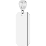 Sterling Silver Engravable Dog Tag Pendant
