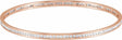 14K Rose Gold 1 1/2 CTW Natural Diamond Stackable Bangle 8" Bracelet