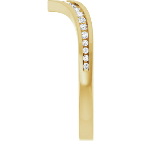 14K Yellow Gold 1/5 CTW Natural Diamond Contour Band