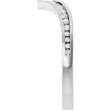 14K White Gold 1/5 CTW Lab-Grown Diamond Contour Band