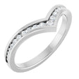 14K White 1/5 CTW Natural Diamond Contour Band