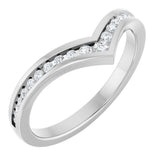 14K White Gold 1/5 CTW Lab-Grown Diamond Contour Band