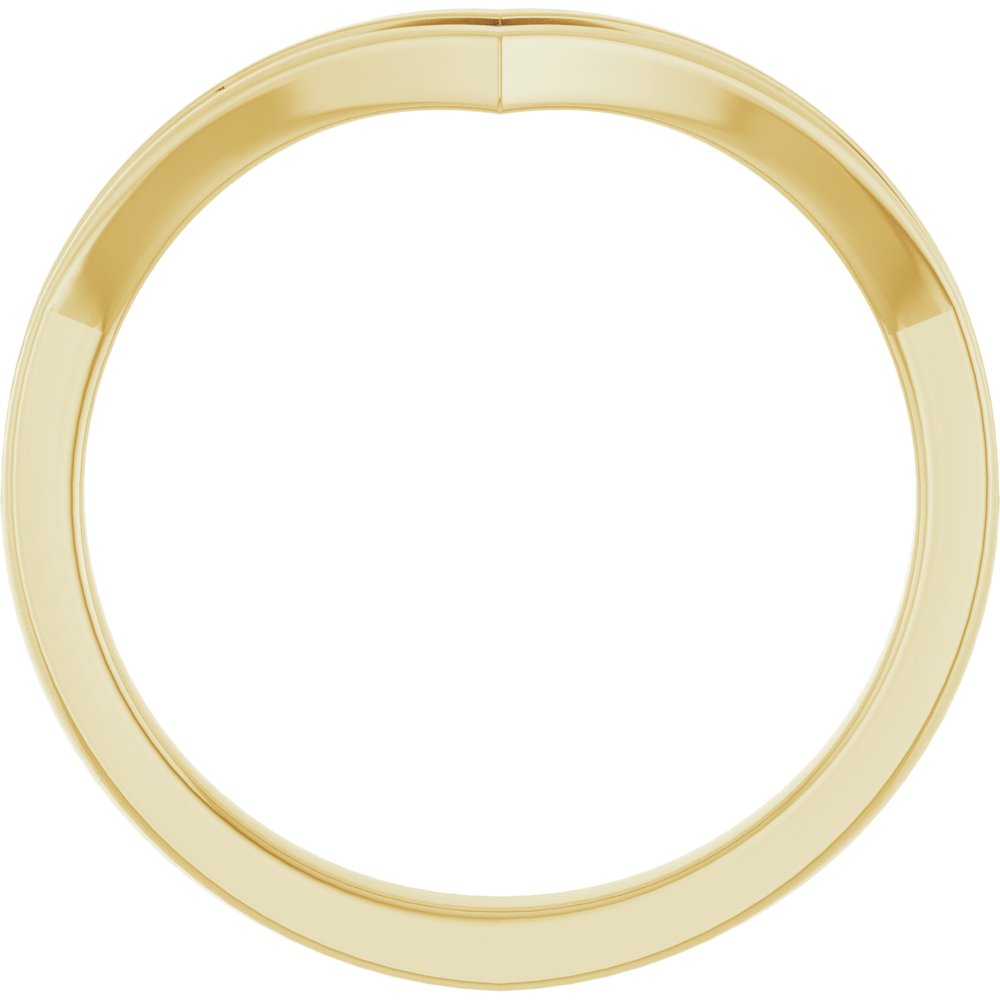 14K Yellow 1/5 CTW Lab-Grown Diamond Contour Band