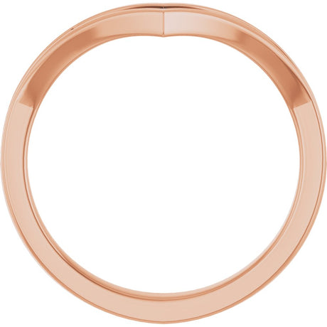 14K Rose Gold 1/5 CTW Lab-Grown Diamond Contour Band