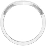 14K White 1/5 CTW Lab-Grown Diamond Contour Band