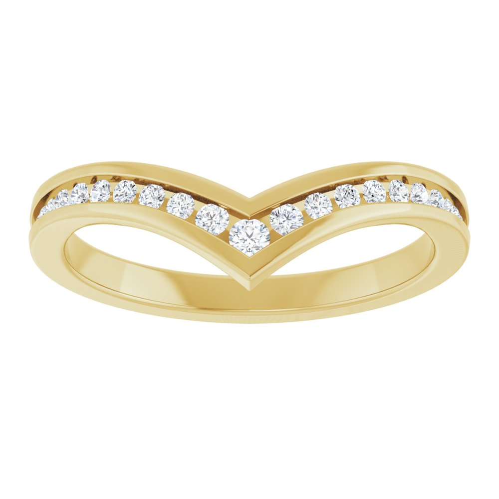 14K Yellow 1/5 CTW Lab-Grown Diamond Contour Band