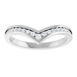 14K White 1/5 CTW Natural Diamond Contour Band