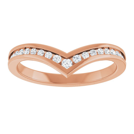 14K Rose Gold 1/5 CTW Lab-Grown Diamond Contour Band