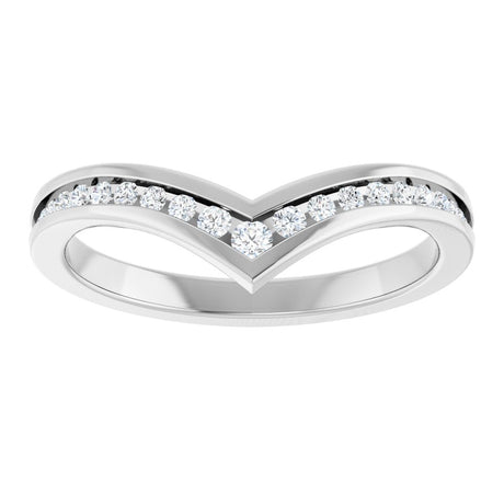 Platinum 1/5 CTW Natural Diamond Contour Band