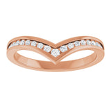 14K Rose Gold 1/5 CTW Lab-Grown Diamond Contour Band