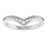 14K White Gold 1/5 CTW Lab-Grown Diamond Contour Band