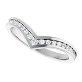 14K White Gold 1/5 CTW Lab-Grown Diamond Contour Band