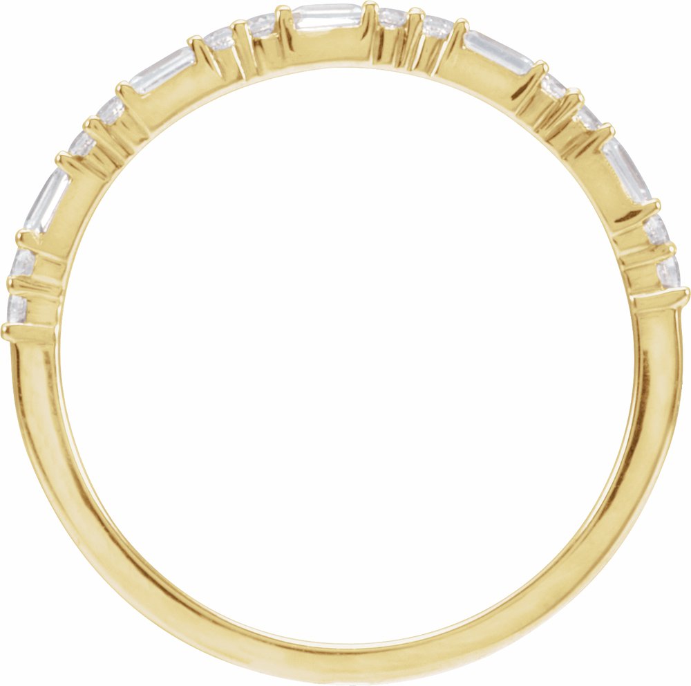 14K Yellow Gold 1/5 CTW Natural Diamond Stackable Ring