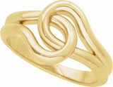 14K Yellow Interlocking Ring