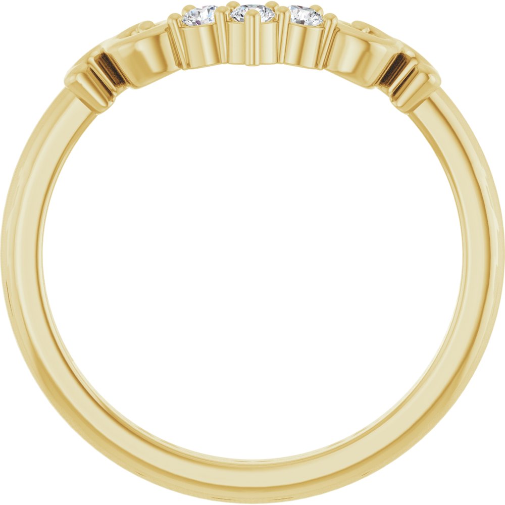 14K Yellow .08 CTW Lab-Grown Diamond Contour Band