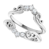 14K White 1/6 CTW Lab-Grown Diamond Ring Guard