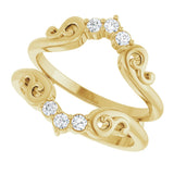 14K Yellow 1/5 CTW Natural Diamond Ring Guard