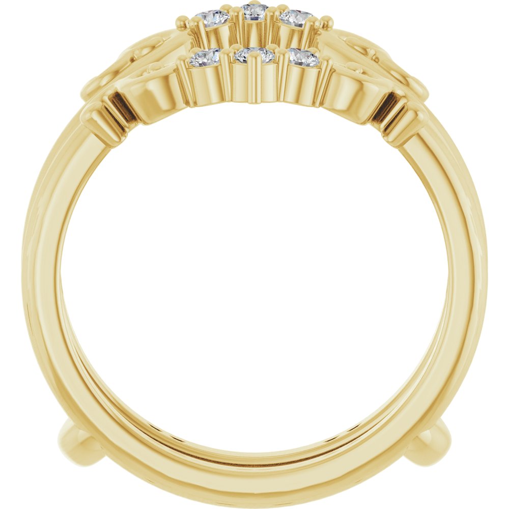 14K Yellow 1/5 CTW Natural Diamond Ring Guard