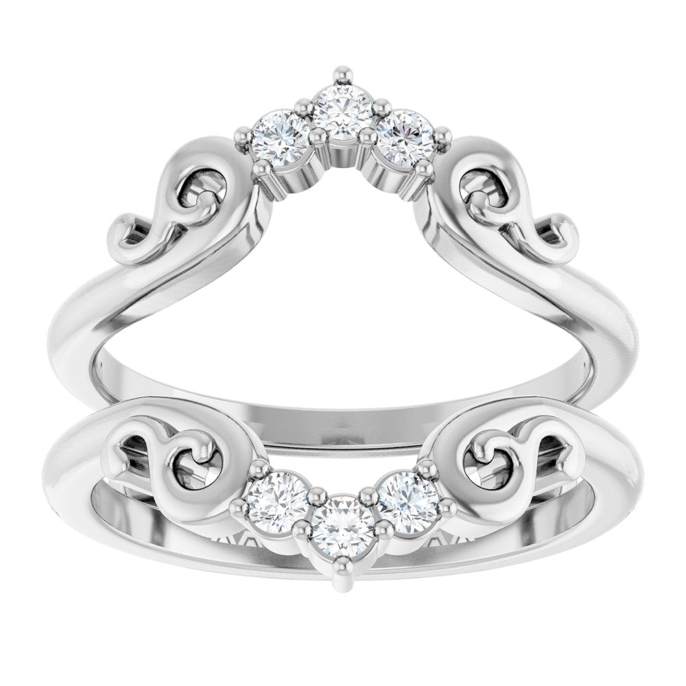 14K White 1/6 CTW Lab-Grown Diamond Ring Guard