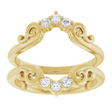 14K Yellow 1/5 CTW Natural Diamond Ring Guard