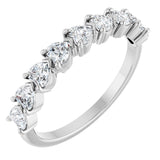 14K White 9/10 CTW Natural Diamond Anniversary Band