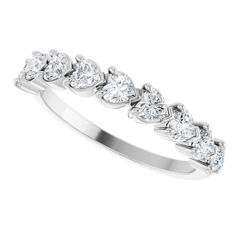 14K White 9/10 CTW Natural Diamond Anniversary Band