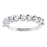 14K White 7/8 CTW Lab-Grown Diamond Anniversary Band