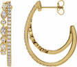 14K Yellow Gold 1 1/5 CTW Lab-Grown Diamond 30.5 mm Hoop Earrings