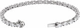 14K White 5 1/2 CTW Lab-Grown Diamond Line 7" Bracelet