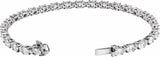14K White Gold 5 1/2 CTW Lab-Grown Diamond Line 7" Bracelet