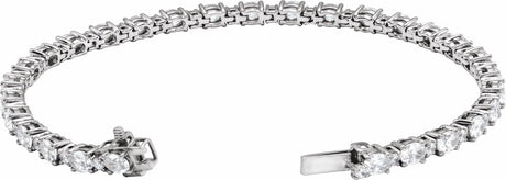 14K White Gold 5 1/2 CTW Lab-Grown Diamond Line 7" Bracelet