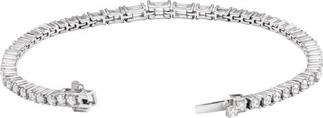 14K White 4 5/8 CTW Lab-Grown Diamond Line 7" Bracelet